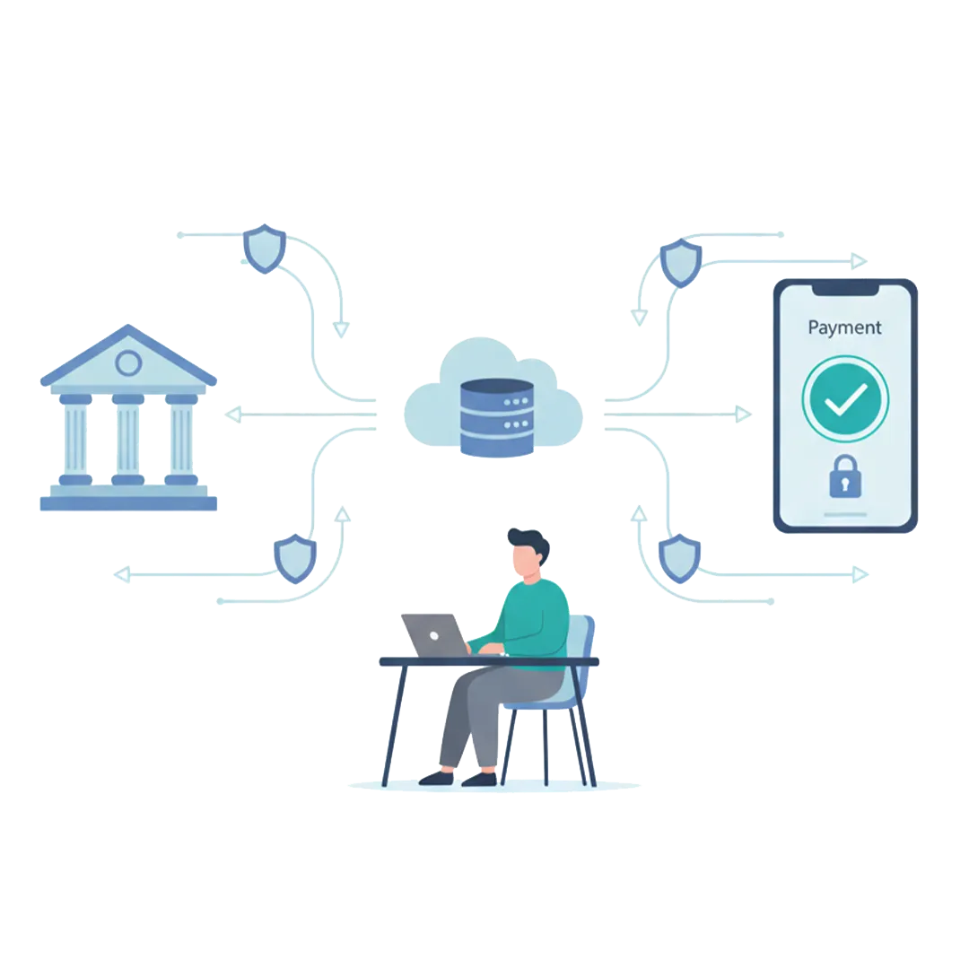 UPI payment API allowing instant peer-to-peer money transfers via mobile apps.